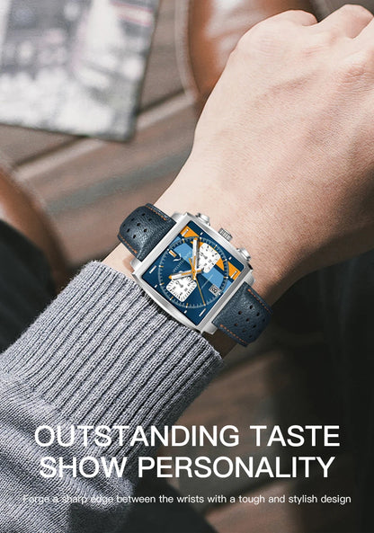 Specht&Sohne Men's Watch Luxury Brand Waterproof Stainless Steel Leather Japan VK Multifunctional Quartz Watch Religio Masculino