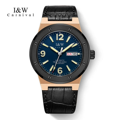 Carnival mechanical men’s watch (IW premium series) – Luxury, sapphire crystal, water-resistant to 50 m, imported automatic movement