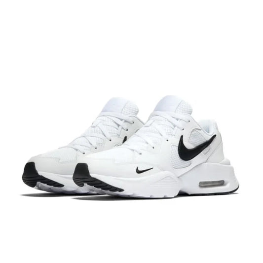 Nike's New Air-Cushioned Shock-Absorbing Hiking and Fitness Running Shoes for Men, Lightweight and Comfortable with Layered Upper Design, Suitable for Daily Wear and Sports. Air Max Fusion Stylish Versatile White Retro-Style