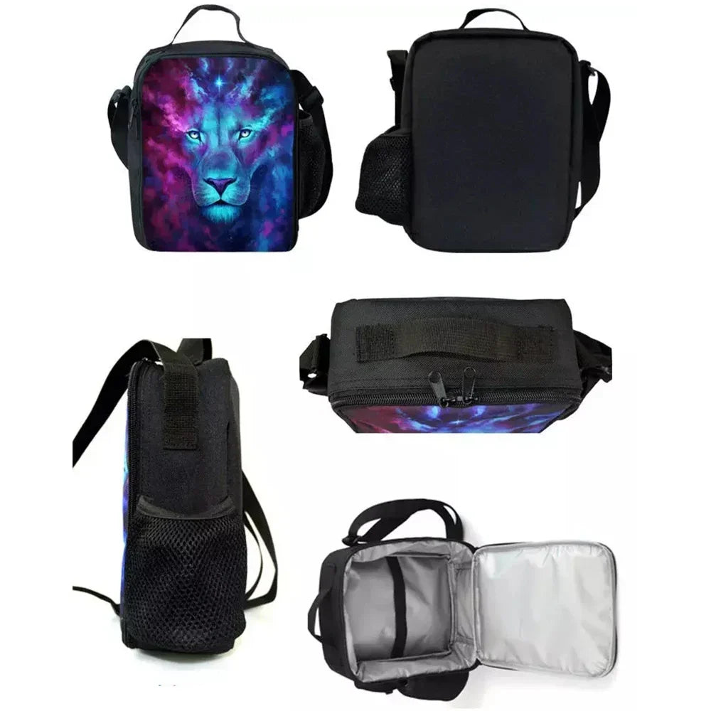 Child Hot Game F-FortniteS Insulated Large Capacity Bag for Boy Girl Student Outdoor Picnic Resuable Thermal Cooler Lunch Box