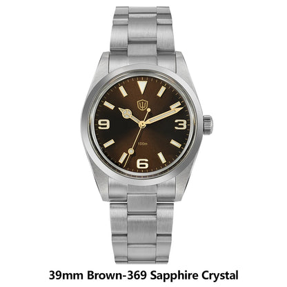 Watchdives WD1016 V3 kvarc karóra, 37 mm-es rozsdamentes acél tok, zafírüveg, vintage stílusú karóra, VH31 Sweep mozgás, 100 m vízálló férfi karóra