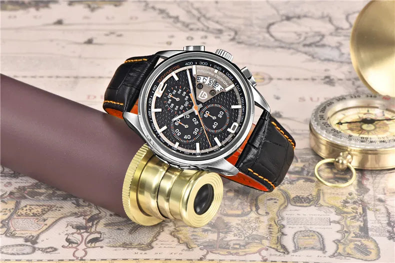Cronógrafo PAGANI DESIGN para hombre, reloj de cuarzo multifunción de piloto militar, reloj masculino