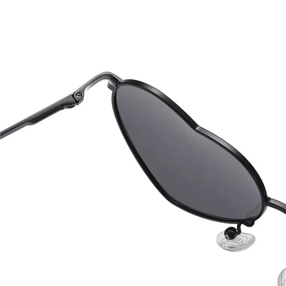 Heart-Shaped Sunglasses Heart Sun Glasses Shades Vintage 90s Glasses UV400 Protection Metal Frame Sunglasses Fancy Accessories