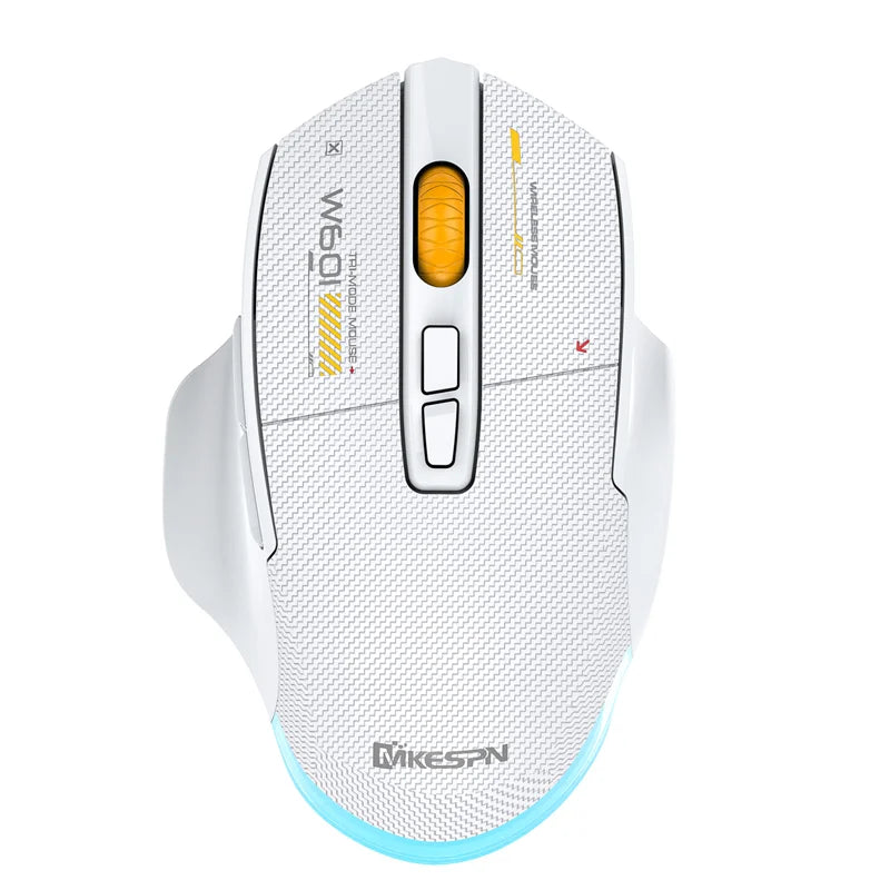 Ratón gaming inalámbrico Bluetooth, ratón RGB con cable/inalámbrico de 12800 DPI con 7 botones programables, para PC portátil y gaming