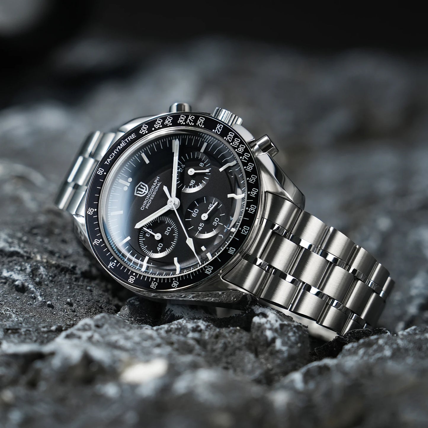 Orologio da uomo Watchdives New Wd1863 al quarzo VK63, cronografo con vetro zaffiro bombato, impermeabile, 39 mm, in acciaio, top brand, orologio business di lusso