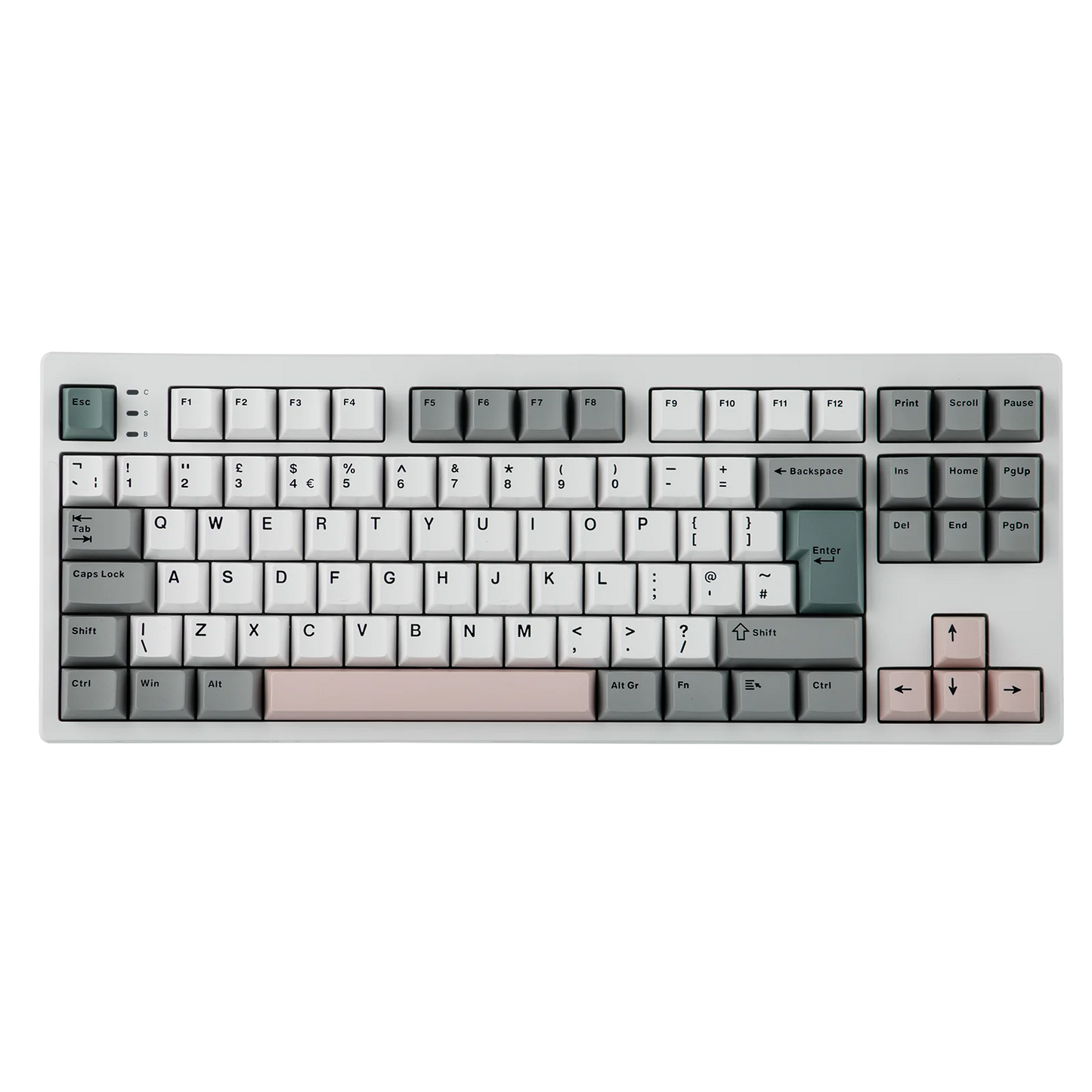 Teclado mecánico EPOMAKER TH87 con distribución ISO-UK TKL, con cable/BT/inalámbrico 2.4Ghz, NKRO, batería de 10000mAh y luz RGB