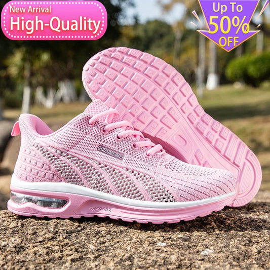 New Summer Rebound Womens Sports Shoes Lightweight Shock-absorbing Running Shoes Marathons Foot Protection Balance Walking Shoes