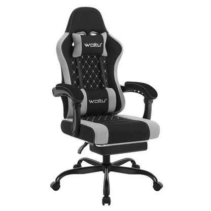 WOLTU sukamoji kompiuterio kėdė su masažo funkcija, ergonominė biuro kėdė su pagalvėle ir pakoju, reguliuojamo aukščio gaming kėdė