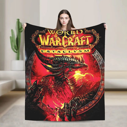 World of Warcraft, WOW Game Blanket Quality Super Warm  Throw Blanket Winter Picnic Outdoor Graphic Bedspread