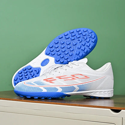 Nouvelles chaussures de football pour hommes, chaussures de sport respirantes, chaussures de football d'extérieur antidérapantes, chaussures de futsal de haute qualité, haute tige, ultralégères, pour les matchs