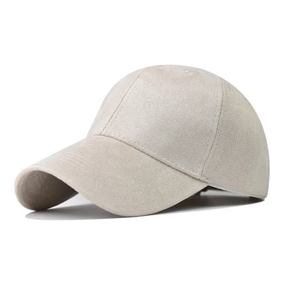 Gorra de béisbol de ante al por mayor, otoño-invierno, para hombre y mujer, gorra urbana lisa de invierno, unisex, ajustable, informal, sin adornos