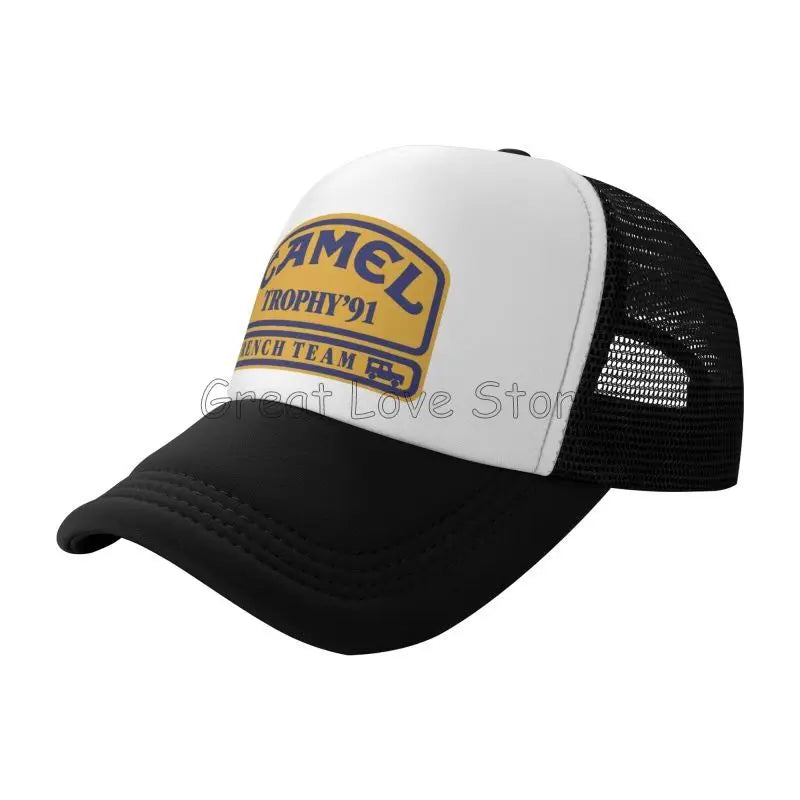 „Camel Trophy 91“ spausdinta beisbolo kepurė, unisex saulės skydeliai, vasarinės hiphopo kepurės vyrams ir moterims, lauko kvėpuojančios tinklinės „Snapback“ kepurės