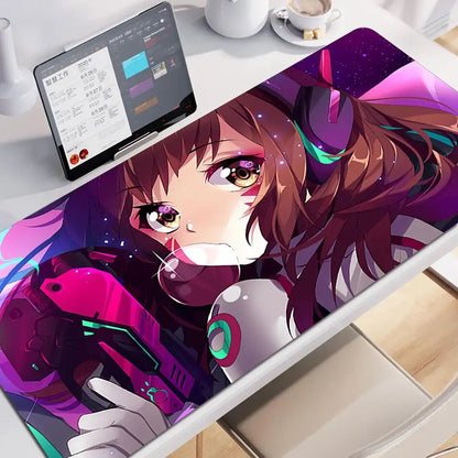Duża podkładka pod mysz Anime Gaming Girl Overwatch 900x400, gumowa, miękka mata na biurko do laptopa i biura, pod klawiaturę komputerową, nadruk HD, XXL