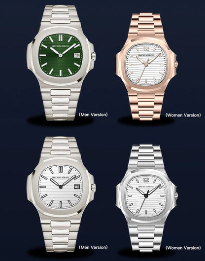 2026 New Specht & Söhne Luxury 40MM Quartz Watch For Men Super Slim Steel Sapphire Crystal 50M Waterproof 5711 Classic Watch