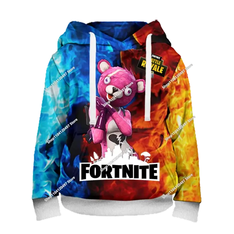 Sudaderas con capucha para niños y niñas Fortnite, sudadera infantil 3D, Battle Royale, sudaderas para hombre, moda de otoño, ropa infantil