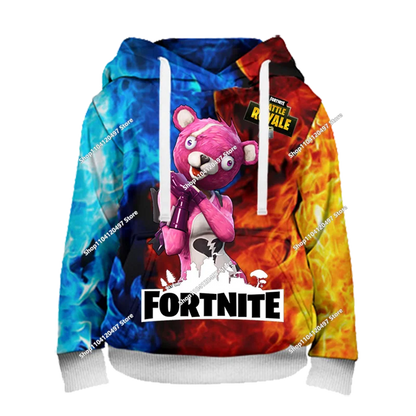 Sudaderas con capucha para niños y niñas Fortnite, sudadera infantil 3D, Battle Royale, sudaderas para hombre, moda de otoño, ropa infantil