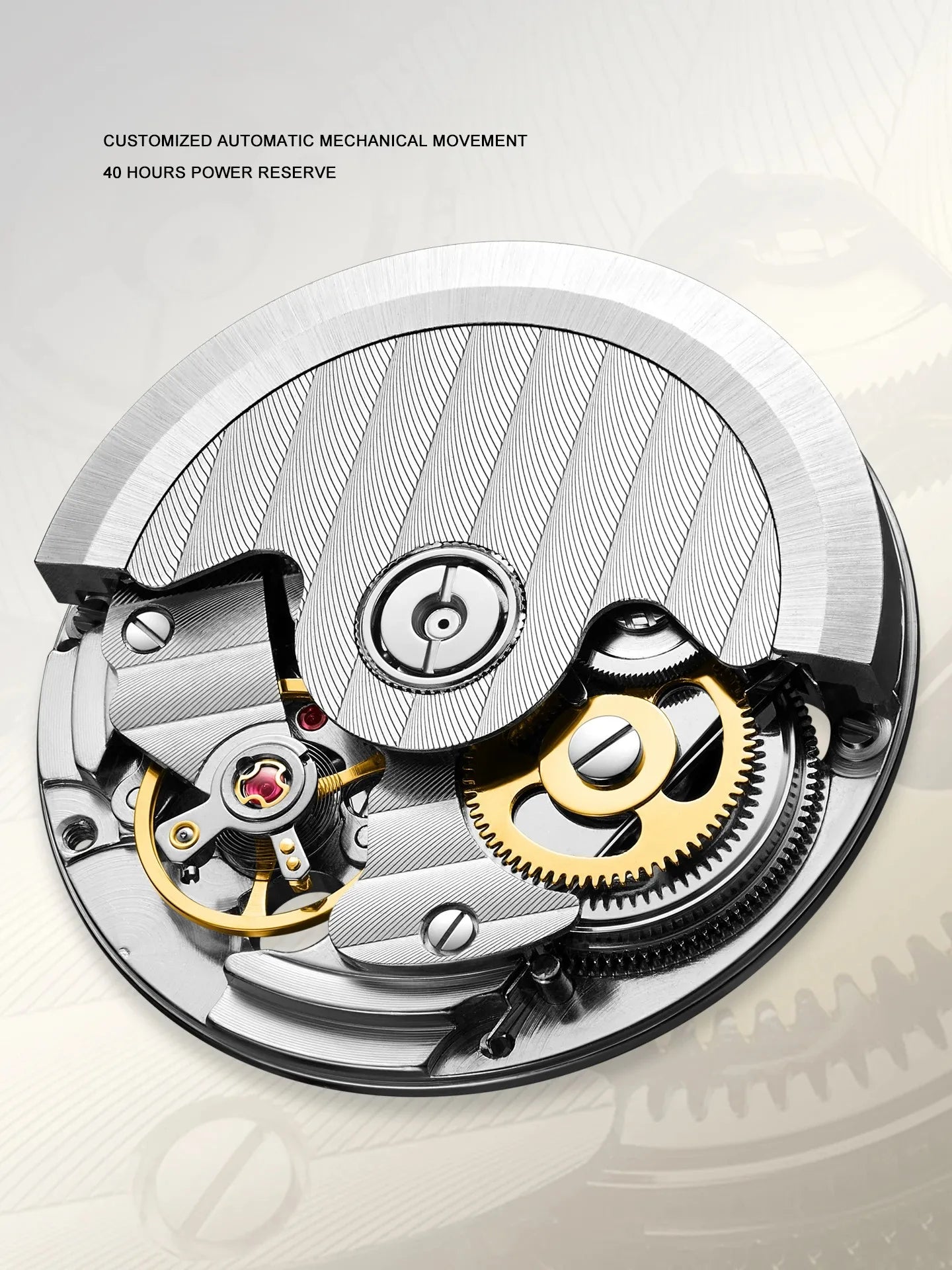 FARASUTE Retro Hangzhou Customized Movement Automatic Mechanical Watch Men Sapphire Stainless Steel Small Second Hand Wristwatch