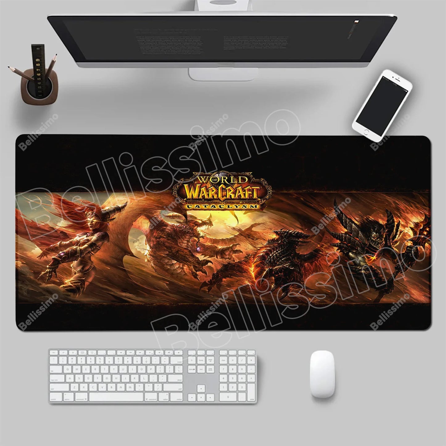 World Of Warcraft 90x40 Large Gaming Mouse Pad Game Desk Play Pad for Csgo Natural Rubber Mat Grande Gamer Xxl Computer Mousepad