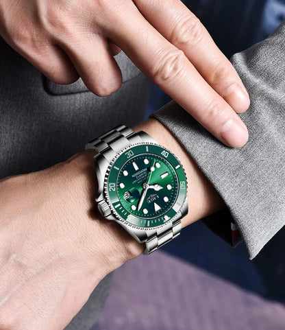 Montre pour homme LIGE – Chronographe à quartz, étanche, style décontracté et professionnel, accessoire de mode de luxe d'une grande marque.