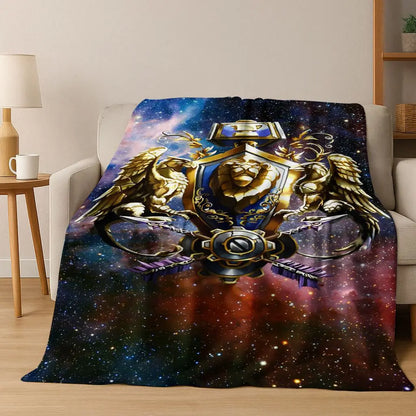 Pătură din flanel WOW World of Warcraft Arthas Demon Illidan Sylvanas, pled moale și confortabil pentru casă, dormitor, pat, canapea, husă, cadou