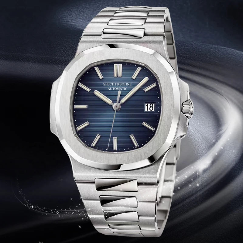 Specht & Sohne New Men's Watch Luxury Blue Sapphire Glass Japan Miyota 8215 Automatic Mechanical Stainless Steel Relogio Masculino