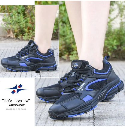BONA new designers running shoes breathable outdoor sports shoes women lightweight sneakers ladies comfort athletic shoes