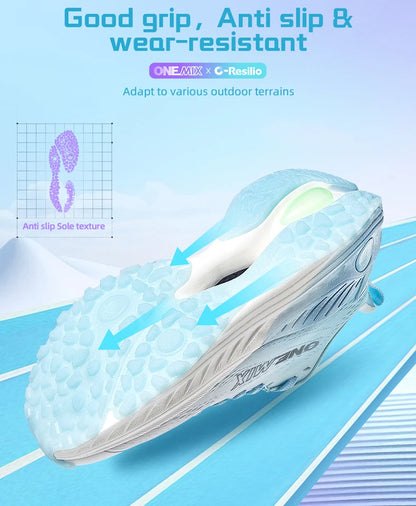 O-Resilio løbesko til mænd med støddæmpning og stabilitet, lette udendørs sports- og fritidssneakers i mesh med snørebånd til fitness og jogging