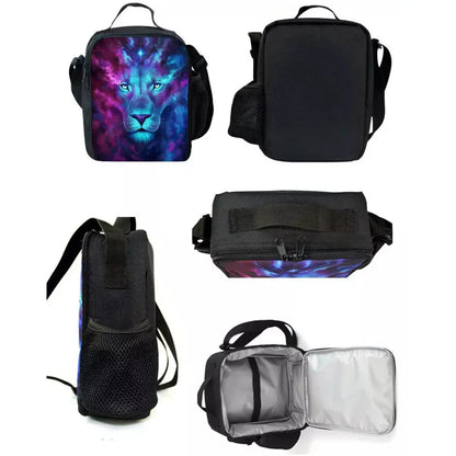 Hot Game Design Child Backpacks Lunch Bag Pencil Case Pupil Large Capacity School Bags For Boy Girl Best Gift F-FortniteS