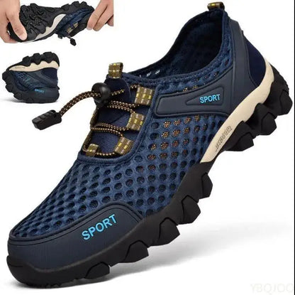 Summer Fashion Breathable Water Wading Men's Shoes, Sports and Leisure Running Trend Flat-Bottomed Mountaineering Sports Shoes