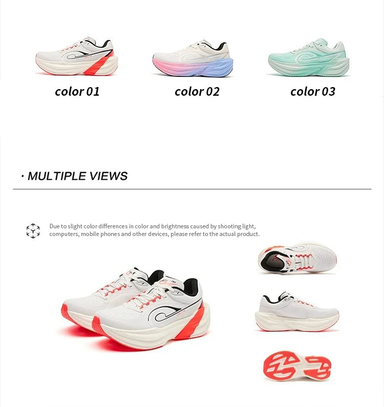 QIAODAN TG1.0 Women's Marathon Running Shoes 2026 New Platform Racing Shock Absorption Soft Long Distance Sneakers QDB022253285