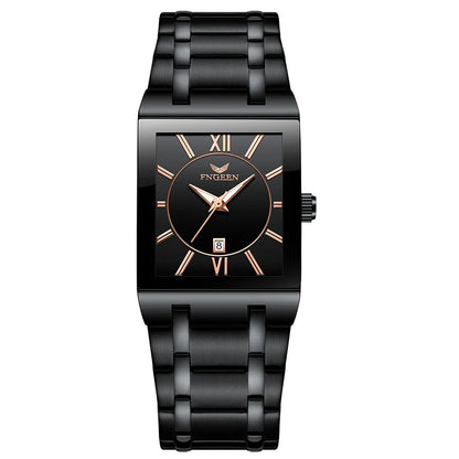 Orologio da polso di lusso BINBOND al quarzo di precisione da uomo, luminescente, impermeabile, con datario automatico, in acciaio inossidabile resistente, stile casual.