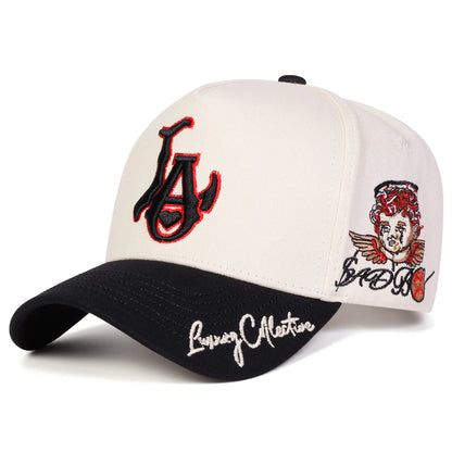 Șepci de baseball unisex cu broderie „LA Love”, pentru primăvară și toamnă, pentru activități în aer liber, reglabile, casual, cu protecție solară, șepci sportive