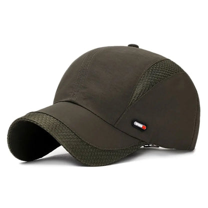 Waterproof Cotton Quick Dry Baseball Cap Snapback Hats Mesh Sun Hat
