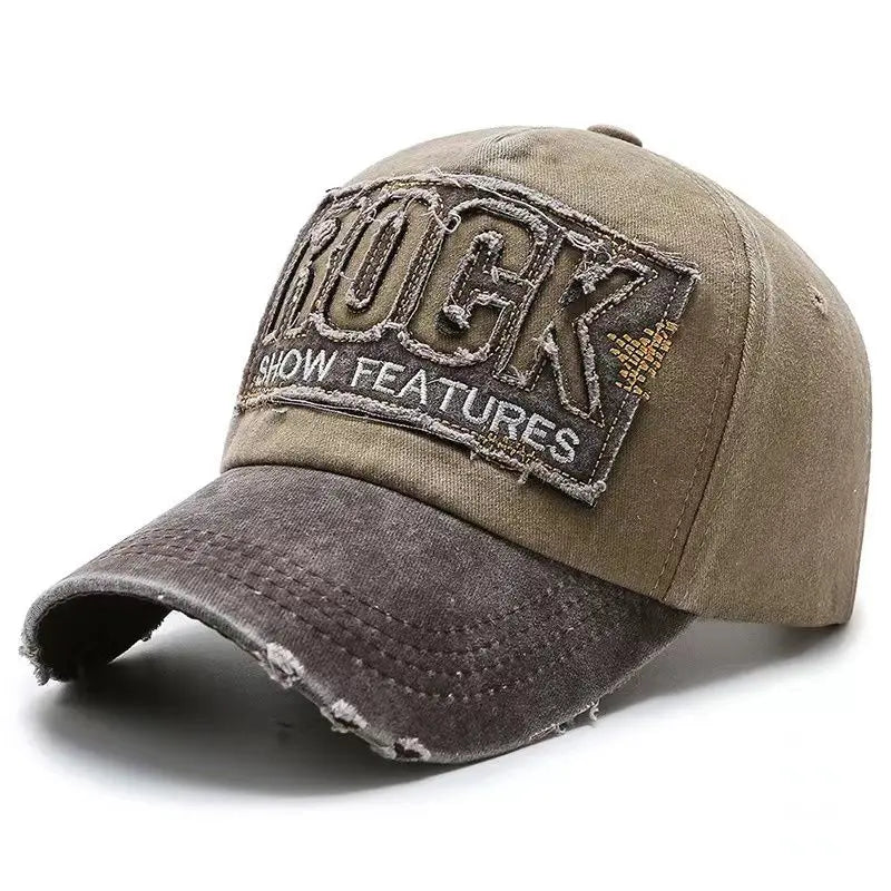 Vysoce kvalitní bavlněná baseballová kšiltovka s výšivkou ROCK pro muže a ženy, snapback kšiltovka pro outdoorový sport a ochranu před sluncem