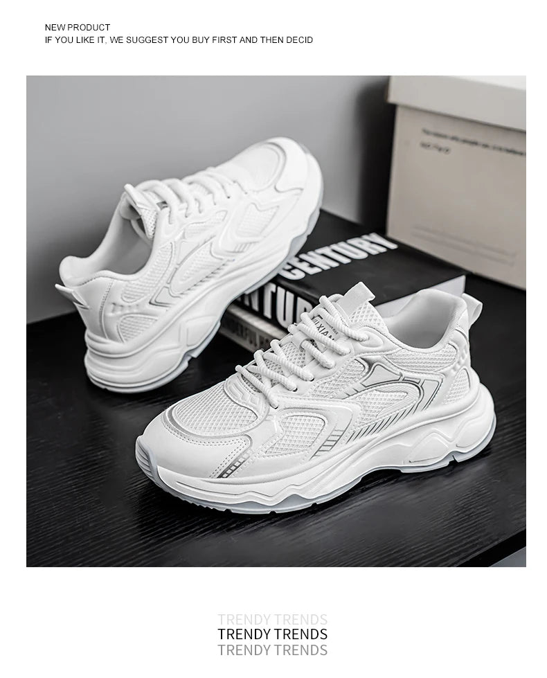 Men's speed casual sneakers spring summer soft-sole anti-slip breathable outdoor running shoes fashion Youth Joker sports shoes