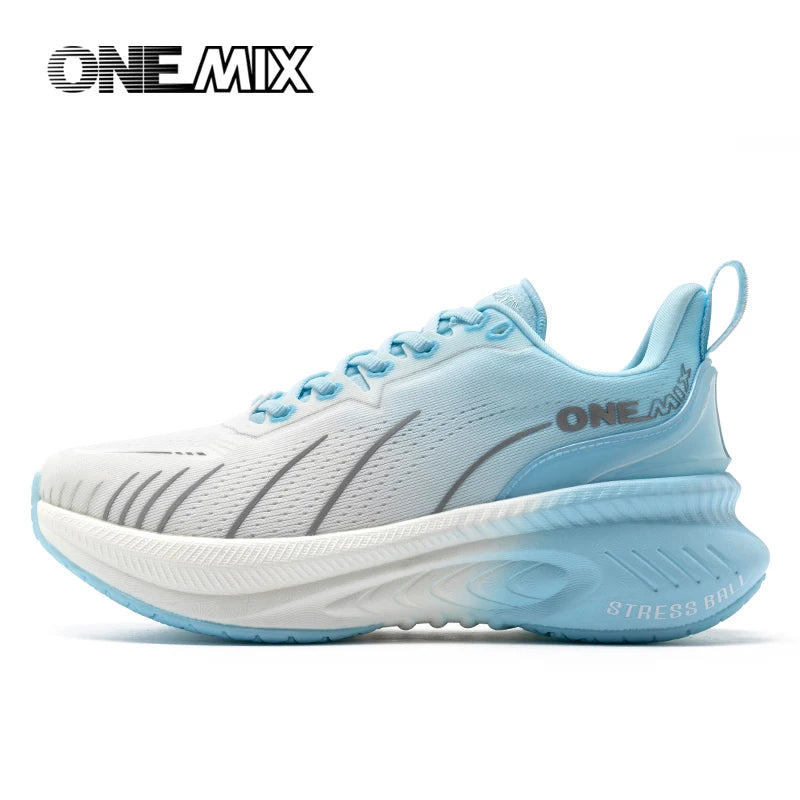 ONEMIX New Cushioning Running Shoes For Men Suitable Heavy Runners Lace Up Sports Women Non-slip Outdoor Athletic Male Sneakers
