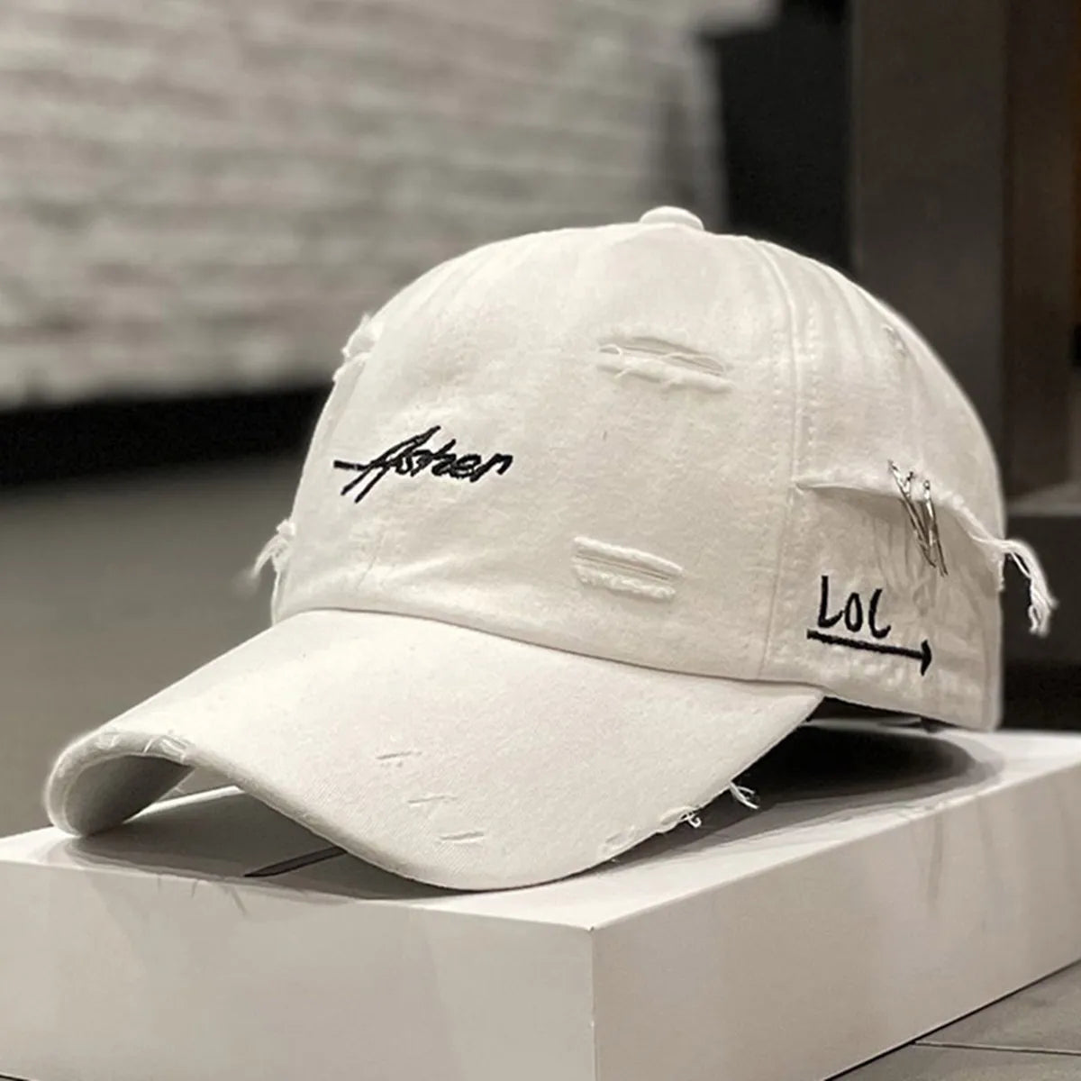 Șepci de baseball unisex Asher cu broderie, cu găuri și inel metalic, reglabile, pentru activități în aer liber, de primăvară și toamnă, casual, cu protecție solară