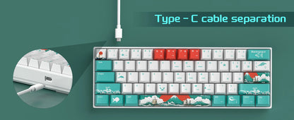 MageGee 60% mechanische Gaming-Tastatur, RGB, vollständig Hot-Swap-fähige Custom-Switches, 61 Tasten, Mini-Bürotastatur für Win/Mac-Laptop