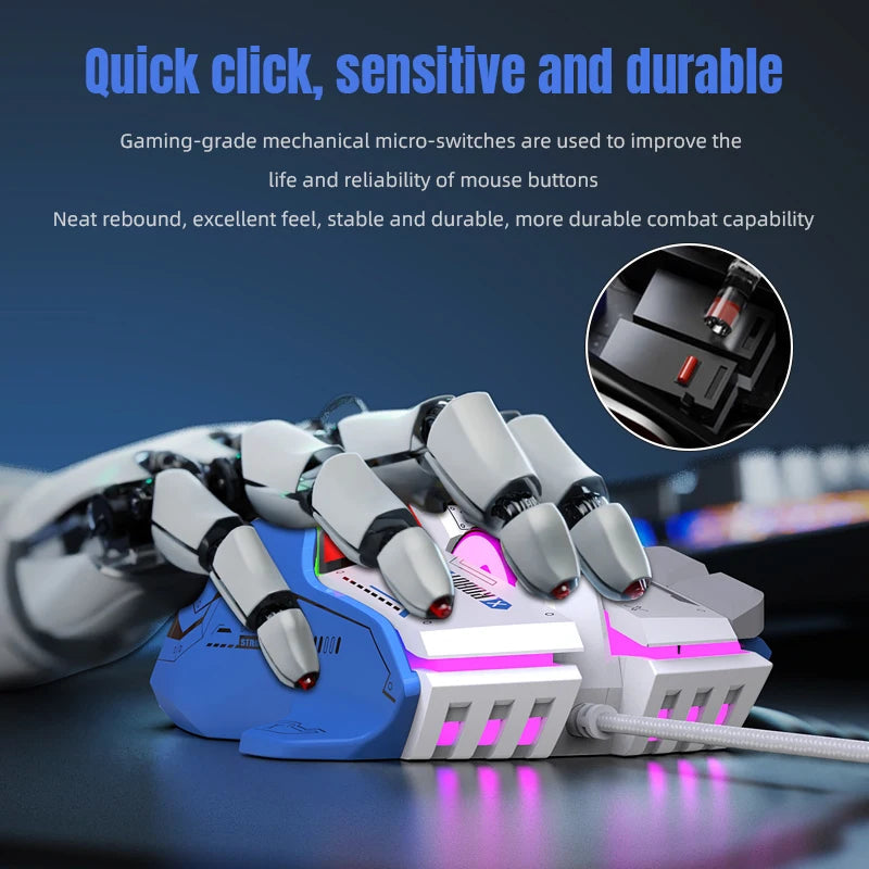 High-end Programmable Gaming Mouse Wired 12800 DPI 12 keys RGB Game Mice for Windows IOS Home Office Laptop PC