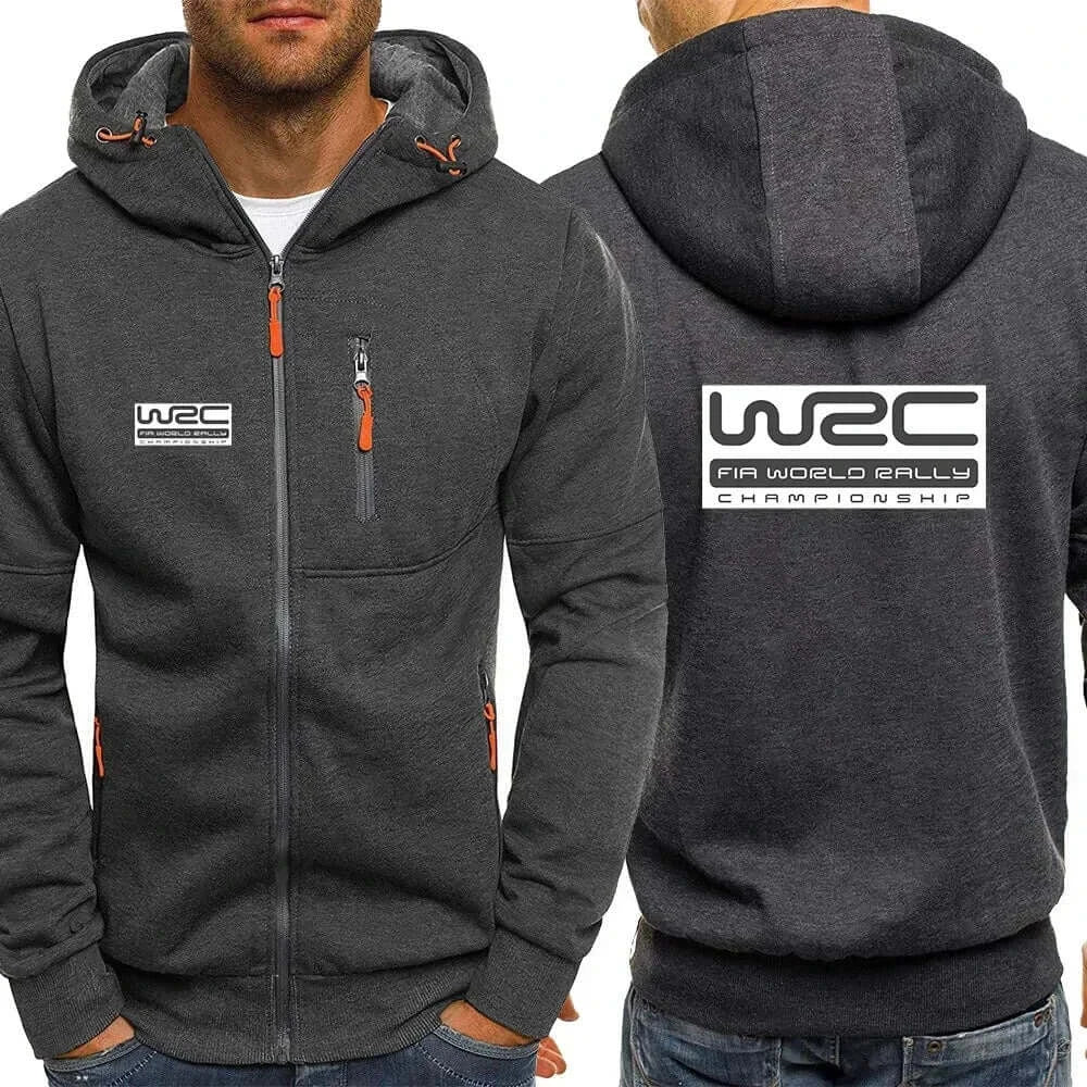 Produit gaming premium Fraquane, nouvelle génération, équipement gamer. New Spring Autumn Men's World Rally Championship WRC Logo Printing Fashion Hooded Streetwear Casual Zipper High Quality Hoodies