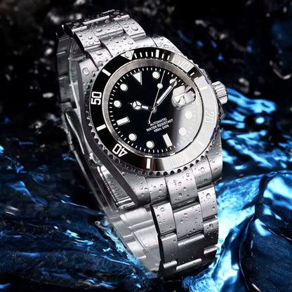200m wasserdichte Miyota 8215 Automatikuhr für Herren, Taucheruhr, 40mm, mechanisches Uhrwerk, Leuchtanzeige, Jubilee-Armband, Glide-Lock-Schließe