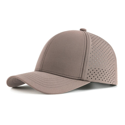 VOBOOM Șapcă de baseball pentru bărbați, cu uscare rapidă, din plasă tăiată cu laser, cu bor curbat, tip snapback, pentru alergare în aer liber și călătorii, negru