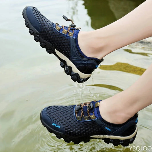 Summer Fashion Breathable Water Wading Men's Shoes Sports and Leisure Running Trend Flat Bottomed Mountaineering Sports Shoes