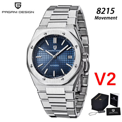 PAGANI DESIGN MIYOTA 8215 Men Automatic Mechanical Watches 40MM Sapphire Stainless Steel Waterproof Luminous Wrist Watch