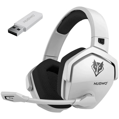 NUBWO G06 Double Casque Gaming Sans Fil 2.4GHz Bluetooth 5.3 avec Micro pour PS5, PS4, PC, Mobile, Switch, Son Stéréo pour Joueurs