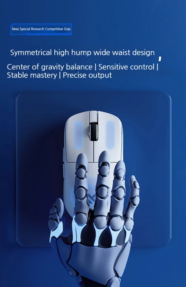MCHOSE L7 Ultra+ średnio-duża mysz gamingowa do e-sportu z sensorem Paw3950, bezprzewodowa, trzy tryby, lekka mysz biurowa Dual-Drive do komputera