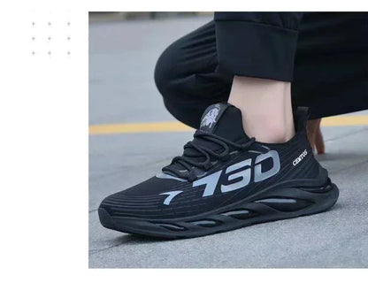 New Summer Men's Breathable Mesh Running Shoes Lightweight Trendy Sports Sneakers for Daily Workout and Outdoor Walking