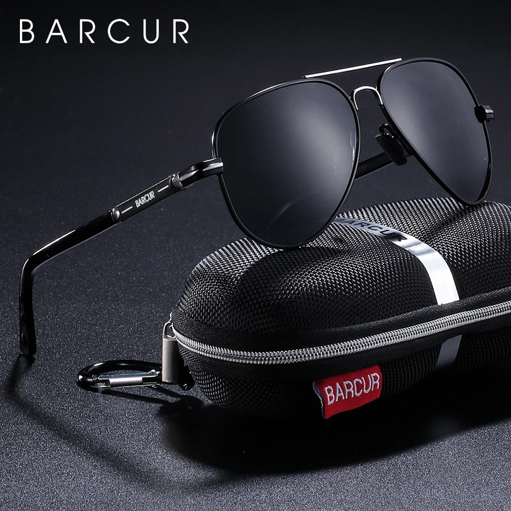 BARCUR polarizált férfi napszemüveg, pilóta napszemüveg férfiaknak, kiegészítők, vezetéshez, horgászathoz, túrázáshoz, szemüveg, Oculos, Gafas De Sol