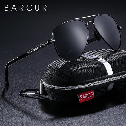 BARCUR polarizált férfi napszemüveg, pilóta napszemüveg férfiaknak, kiegészítők, vezetéshez, horgászathoz, túrázáshoz, szemüveg, Oculos, Gafas De Sol