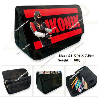 New Fortnite Pencil Case Cartoon Figure Printed Pencil Bags Cute Pencil Cases Boys School Supplies Children Birthday Gifts